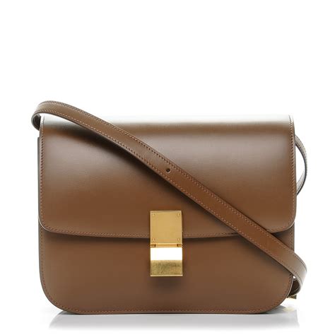 celine classic camel medium|CELINE Smooth Calfskin Small Classic Box Flap Bag Camel .